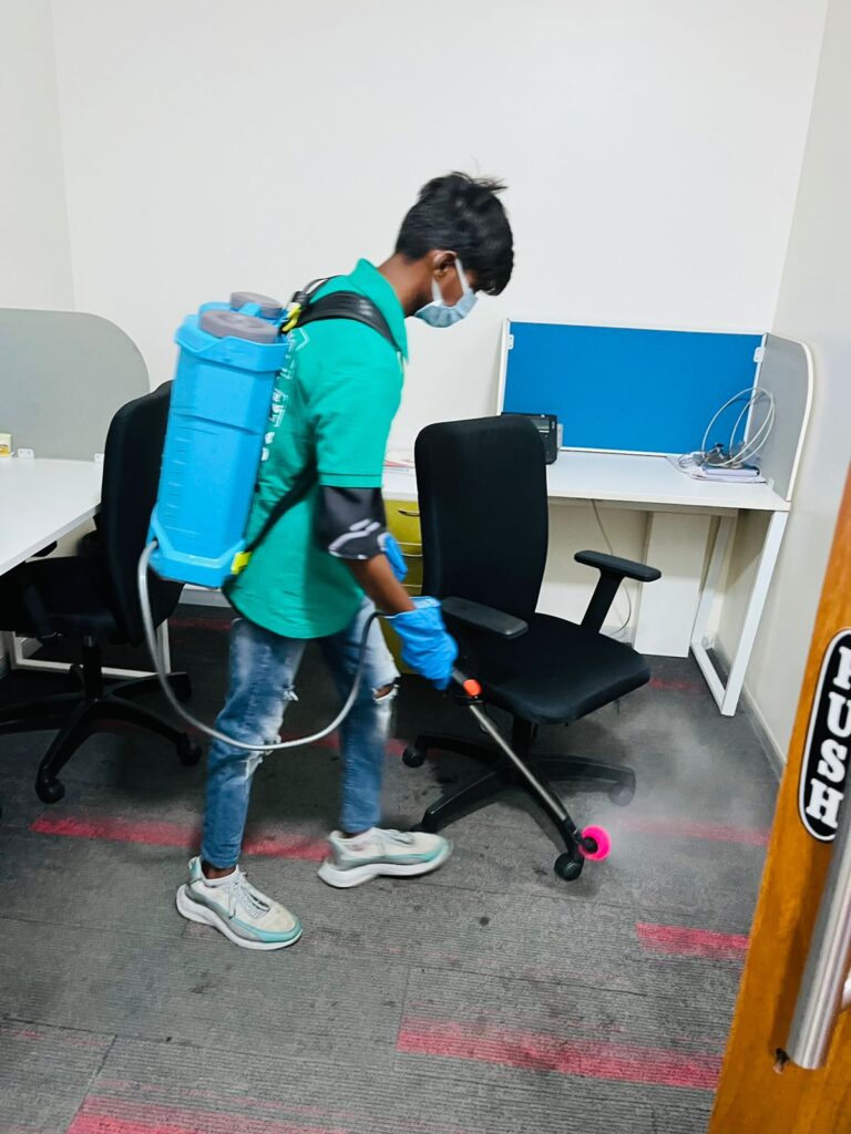 Home Office workstation pest control by Evergreen team