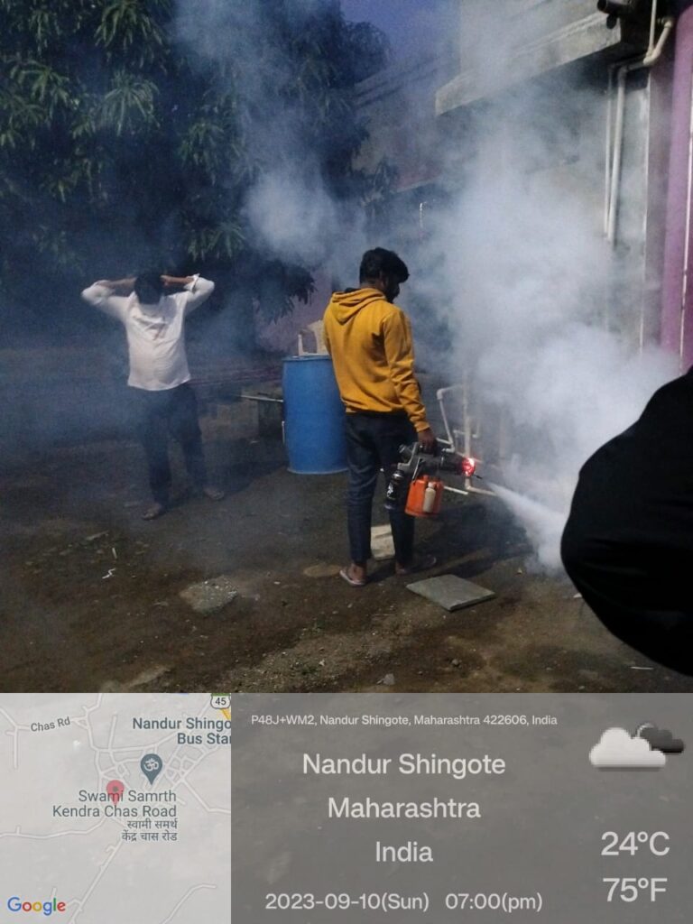 Home Evergreen technician carrying out fogging pest control treatment